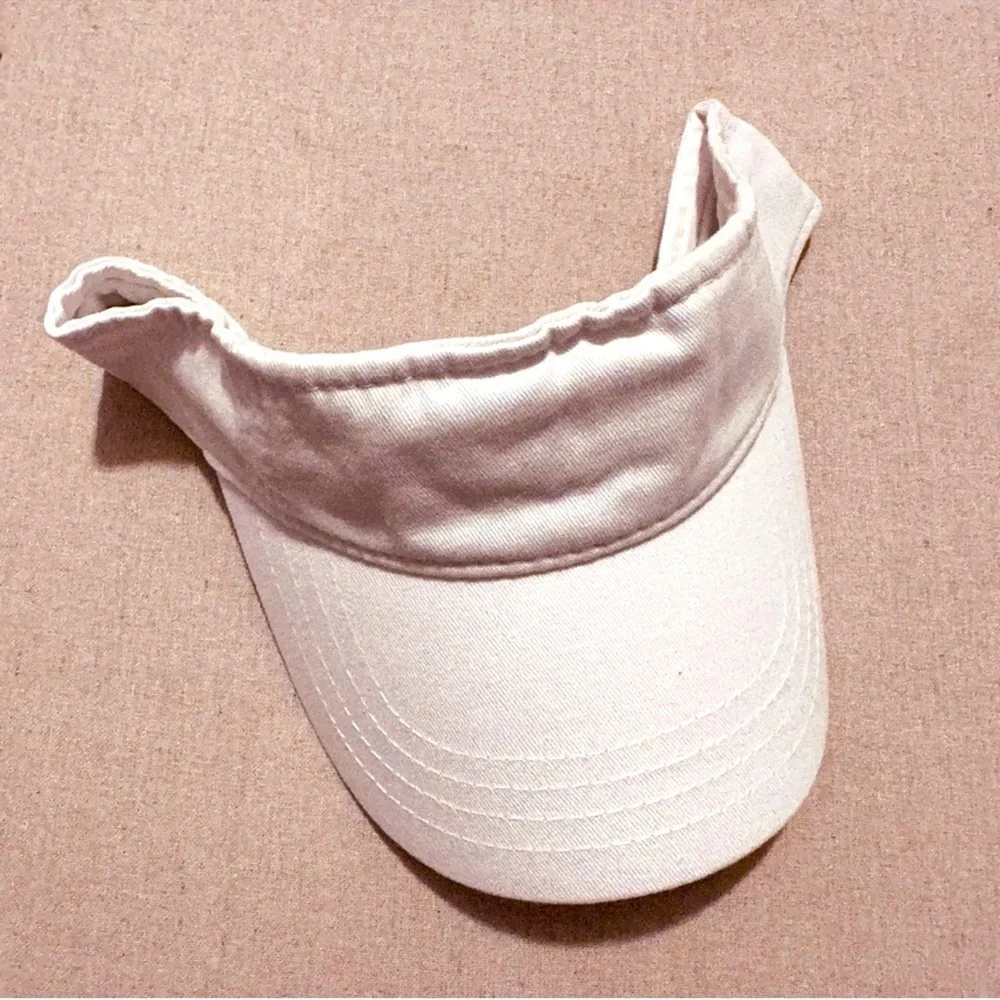Boutique | Visor | White Cotton Visor